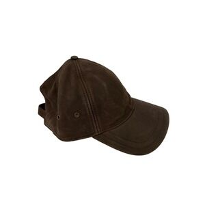NEW Scala Classico Mens Brown 100% Leather Baseball Cap Hat VLH510-BRN‎ One Size
